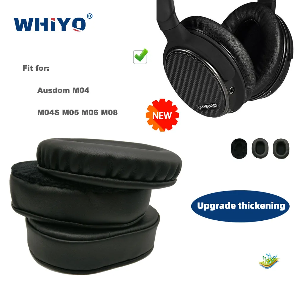 

Новые обновленные Сменные амбушюры для наушников Ausdom M04 M04S M05 M06 M08, Кожаная подушка, бархатный чехол для наушников