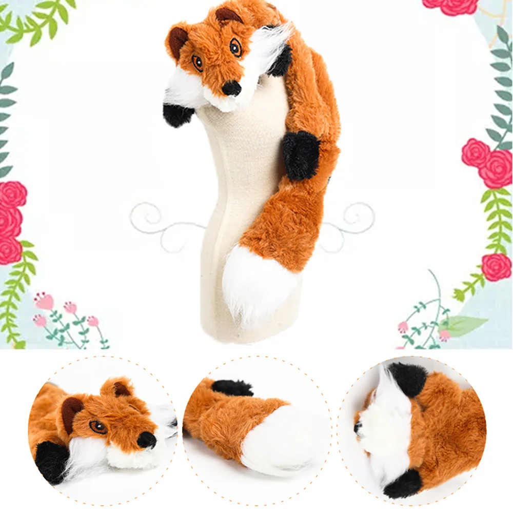 45 см игрушки для собак плюшевые чистки зубов пищалка съемник собаки лиса игрушка