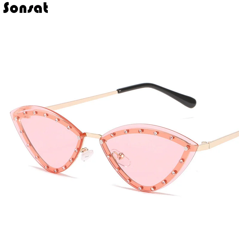 Очки солнцезащитные женские винтажные брендовые дизайнерские треугольные очки