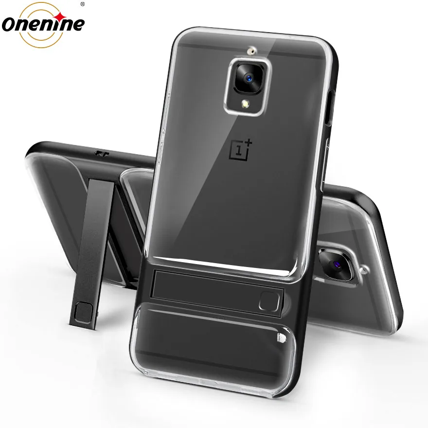 Crystal Black Чехол для телефона Oneplus 3 One Plus 3T Чехлы и чехлы 5," PC TPU силиконовый гибридный 360 Защитный чехол OnePlus3T - Цвет: Crystal Black