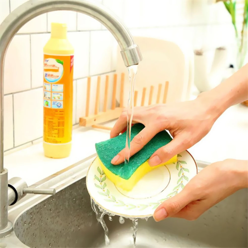 

5PCS High Density Sponge Kitchen Cleaning Tools Washing Towels Wiping Rags Sponge Scouring Pad Microfiber Dish Cleanin