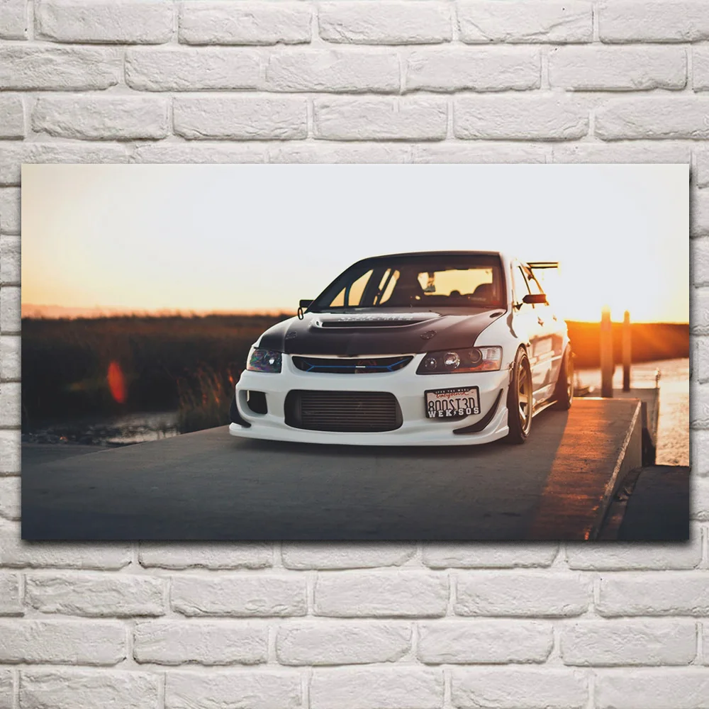

Sunset cool sport custom car stance vehicle artwork fabric posters on the wall picture home art living room decoration KQ241