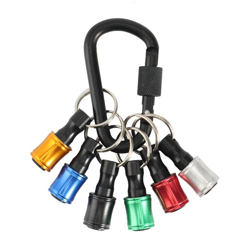 

Stainless Steel Socket Extension 1/4-Inch Hexagonal Shank Keychain Extension Screwdriver Bit Holder