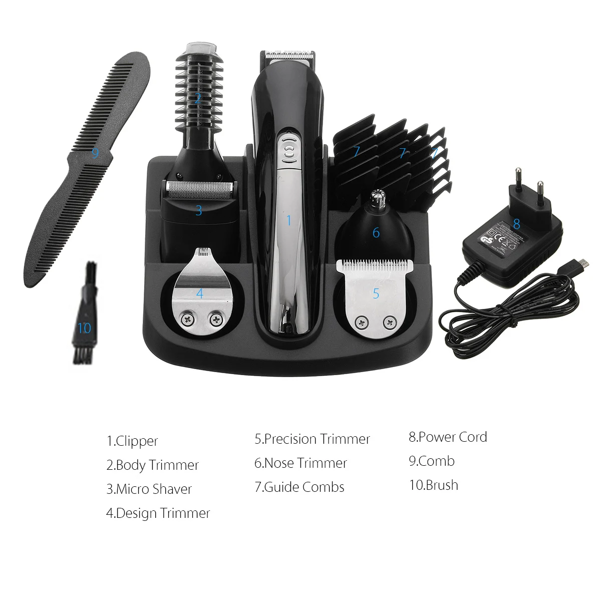 

Kemei 11 In 1 Hair Clipper Shaver Rechargeable Body Hair Cutting Electric Beard Trimmer Nose Trimmer Men Razor Shaving Machine