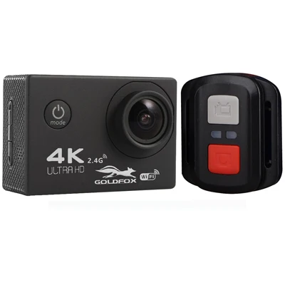 Черный Экшн-камера F60R Ultra HD 4 K, Wi-Fi, удаленная Спортивная камера 16MP 170 Wide Angel 30M Go, водонепроницаемая профессиональная камера для экстремальных видов спорта, видеокамера - Цвет: Черный