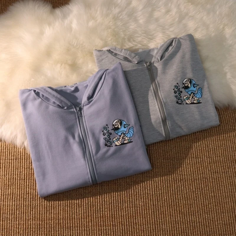 

Real Shot Autumn Korean Style New Cartoon Print Loose