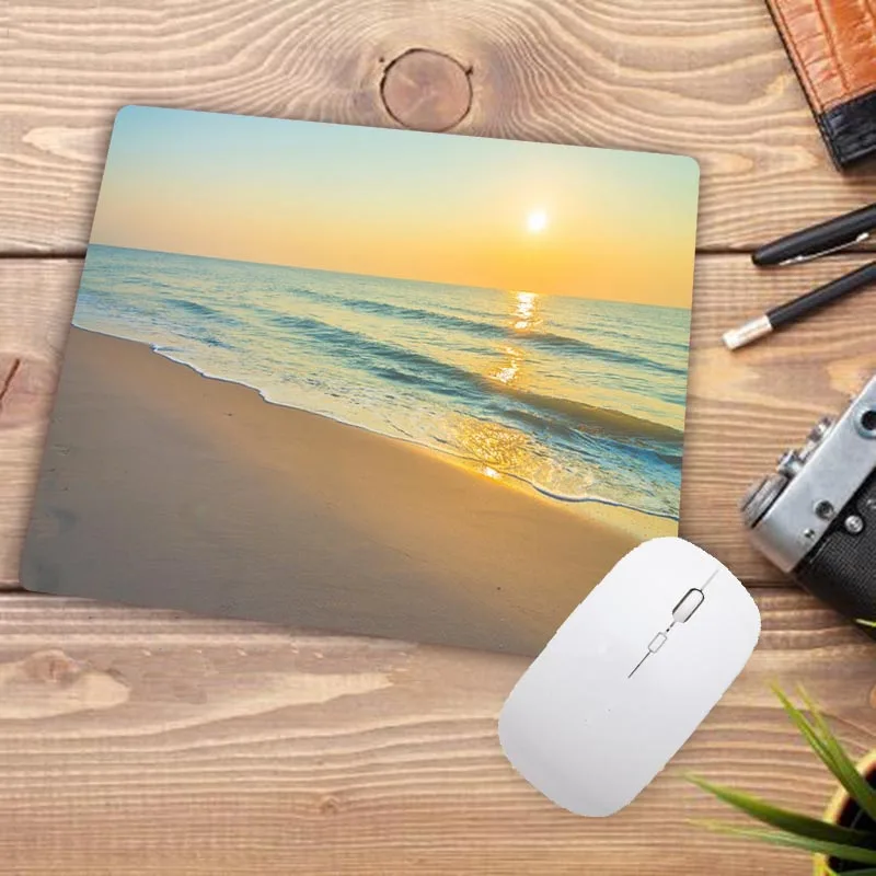 Большая Акция резиновые коврики для мыши с принтом пляжа и морской звезды коврик