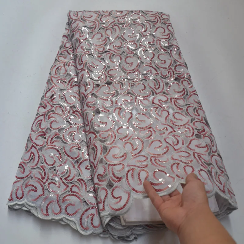 

Кружевная ткань с блестками, вышитая кружевная ткань в африканском стиле для свадьбы, нигерийские кружева с блестками