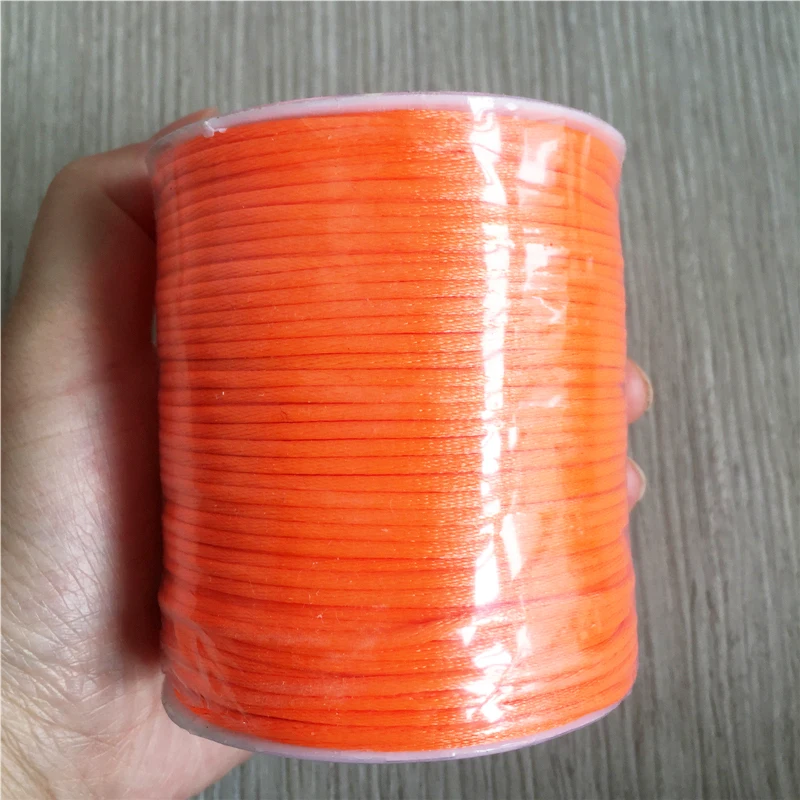 

100M Satin Nylon Cords For Teething Necklaces Silicone Teething Toys Soft Cord 2mm