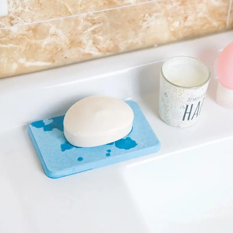 

Bathroom Products Portable Soap Dishes Diatomite Soap algae drain soap mat Water absorption non-slip deodorant dropship JUL18