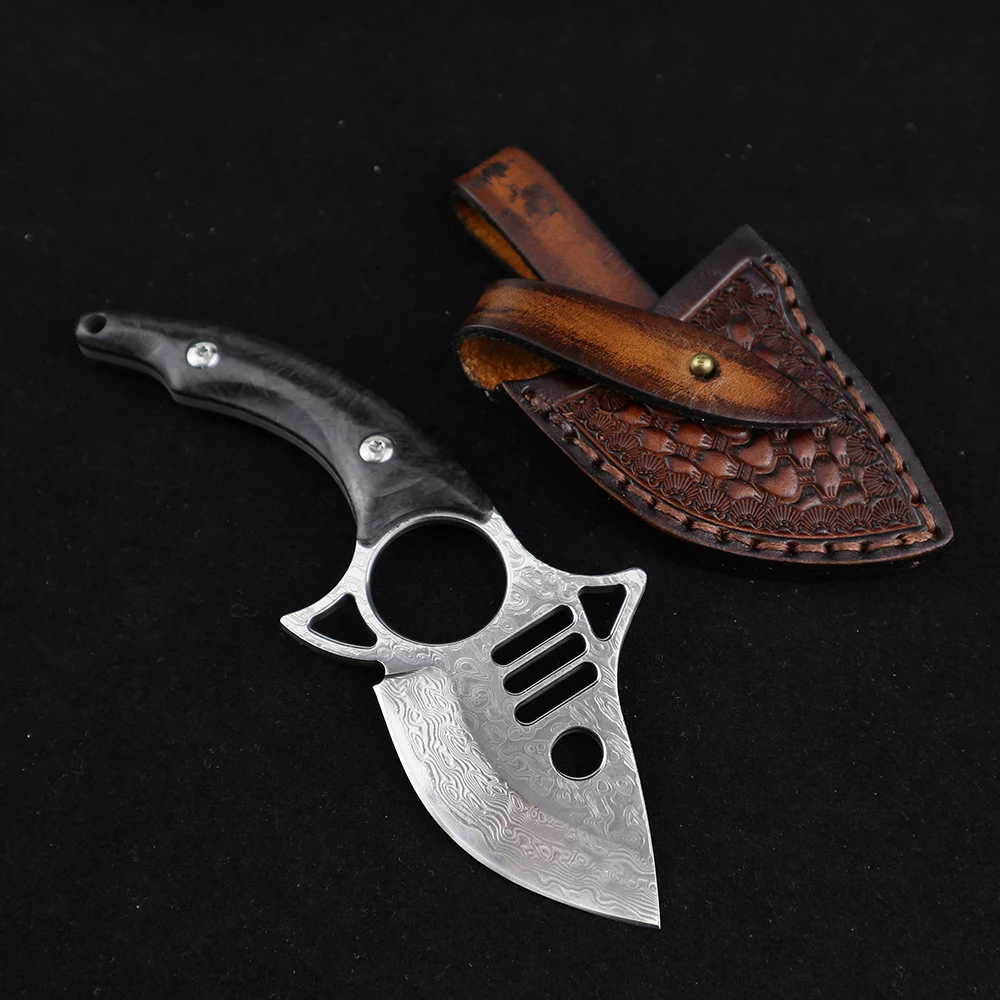 Карманный нож Акула CSGO тактические ножи керамбит из дамасской стали с