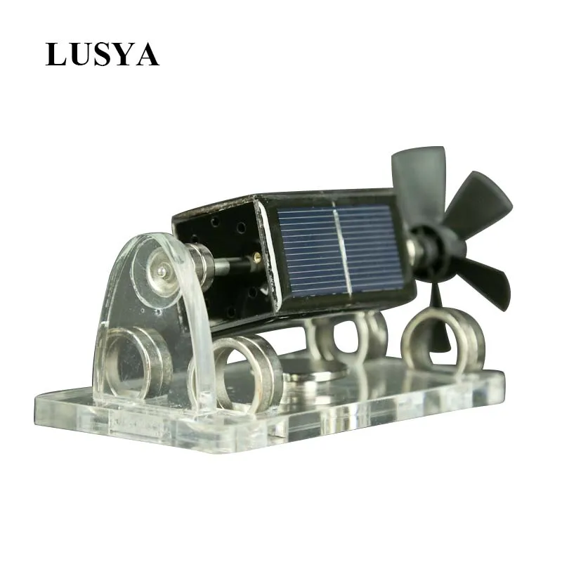 Lusya Магнитная подвеска Солнечный двигатель Вентилятор лезвие Украшение T0674 |