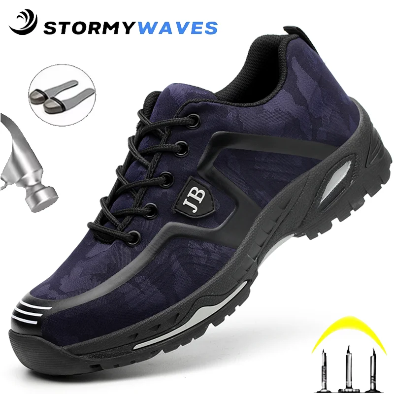 

Осенняя Рабочая защитная обувь, мужские рабочие кроссовки с защитой от ударов, мужские ботинки, Мужская защитная обувь мужская обувь