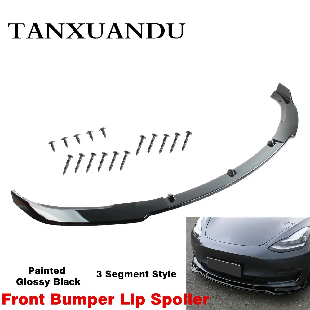 Идеально подходит для модели Тесла 3 2017-2020 передний бампер спойлер разветвитель
