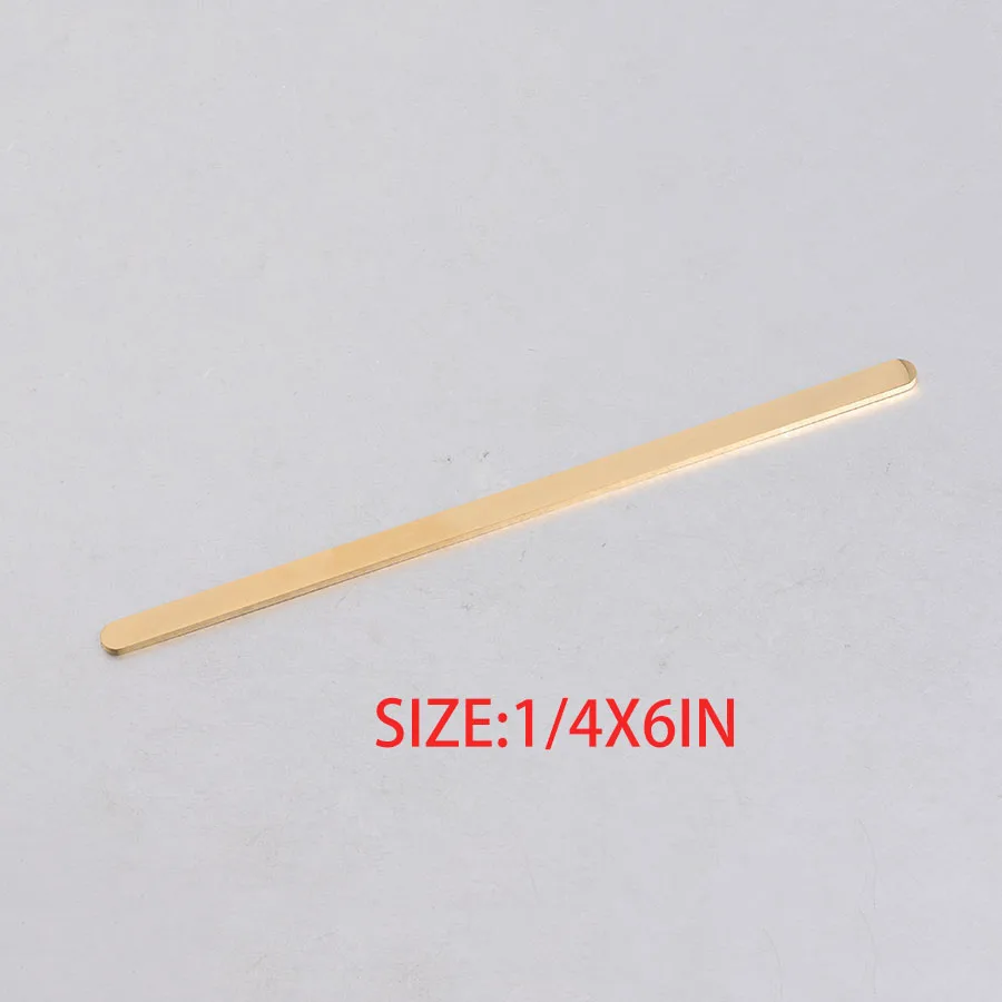 0.25inx6in gold Fnixtar DIY C Открытый Браслет-манжета материал зеркальная полировка нержавеющая сталь прямоугольная подвеска-заготовка 1/4*6 дюймов(6x152 мм) 10 шт./лот - Окраска металла: 0.25inx6in gold