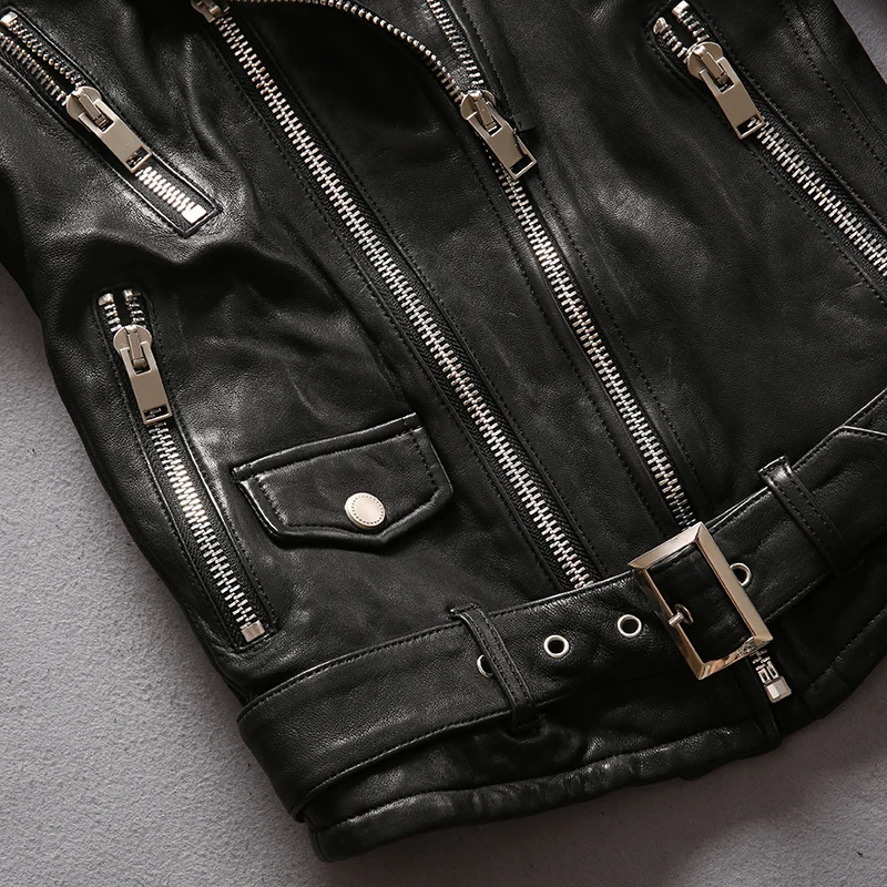 Новое поступление Весенняя женская модная приталенная мотоциклетная куртка из