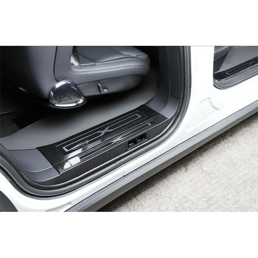 

Fit For Tesla New Model X 2020 Outside+Inside Door Sill Plate Cover Trims