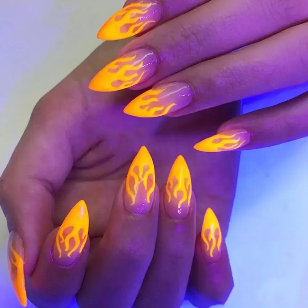 

50% Hot Sale Nail Beauty Sticker Tearable Lovely PET Fire Design Nail Decal Decoration for Beauty