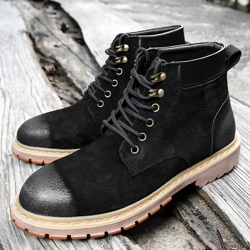 

Men Casual Flat Shoes Casual Boots Men Male Shoe 2020 New Shoes Breathable Mens Causal Leather Man Fashion For Men's Sapatos