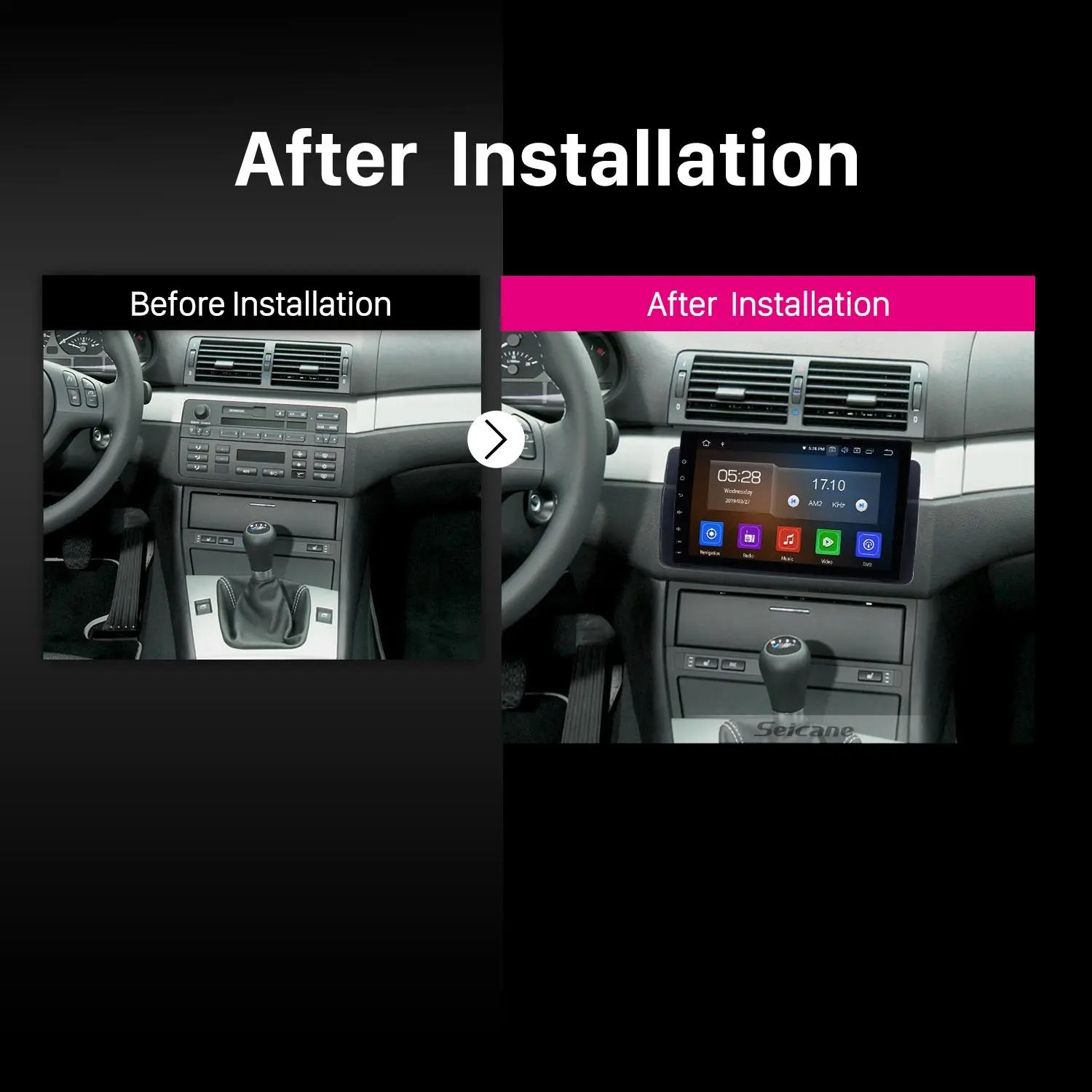 Seicane Авто 9 "автомобиль gps Navi Android 0 HD 8 ядро для BMW 3 серии M3 E46 316i 318i 320i 323i 325i 1998 1999