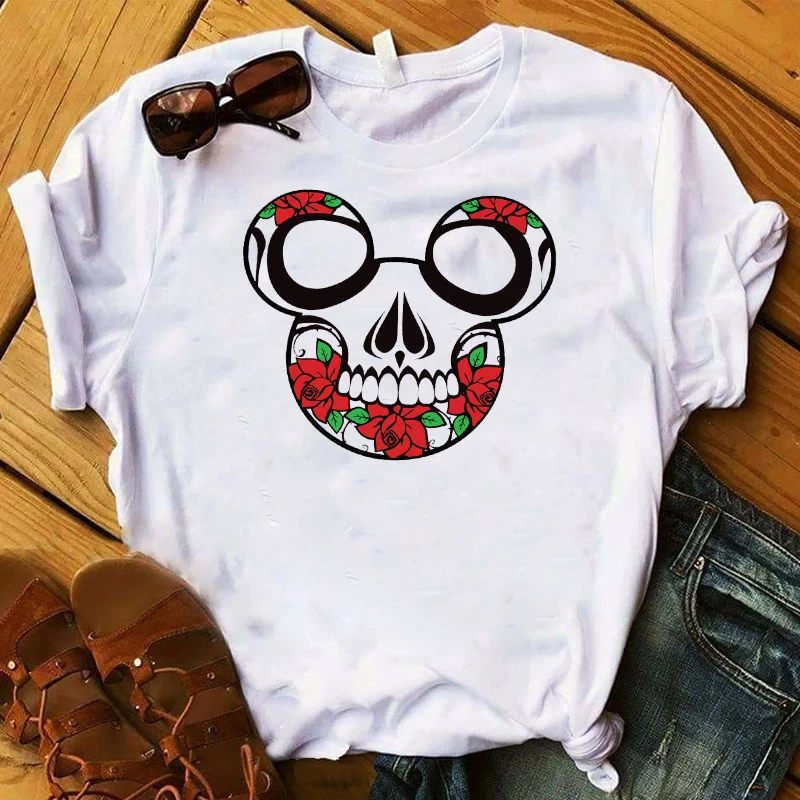 Летняя модная футболка с леопардовым принтом и цветочным 2020 Милая ушками