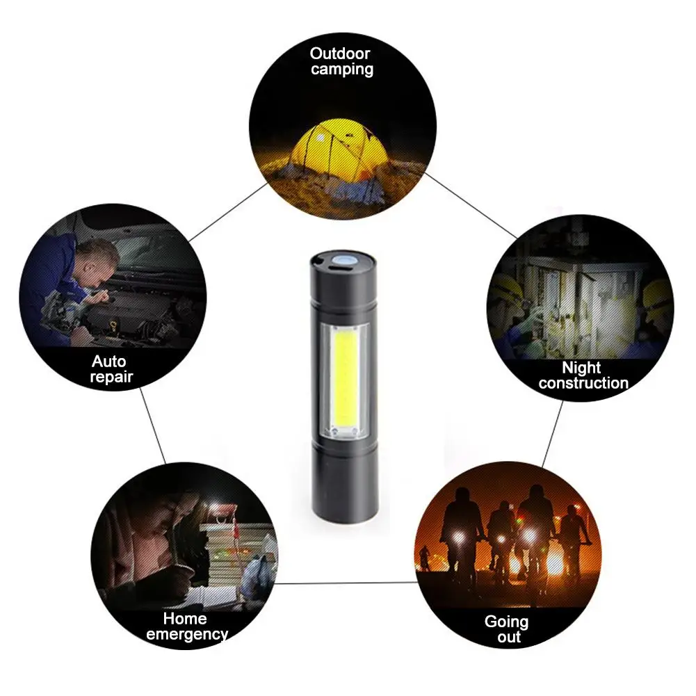 Многофункциональный светодиодный фонарик USB аккумуляторная батарея мощный XPE