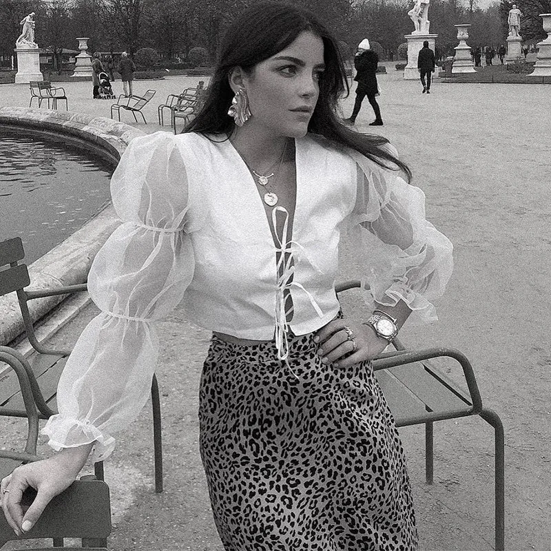 MONMOIRA сетчатые лоскутные сексуальные рубашки с ремешками женские блузки пышными