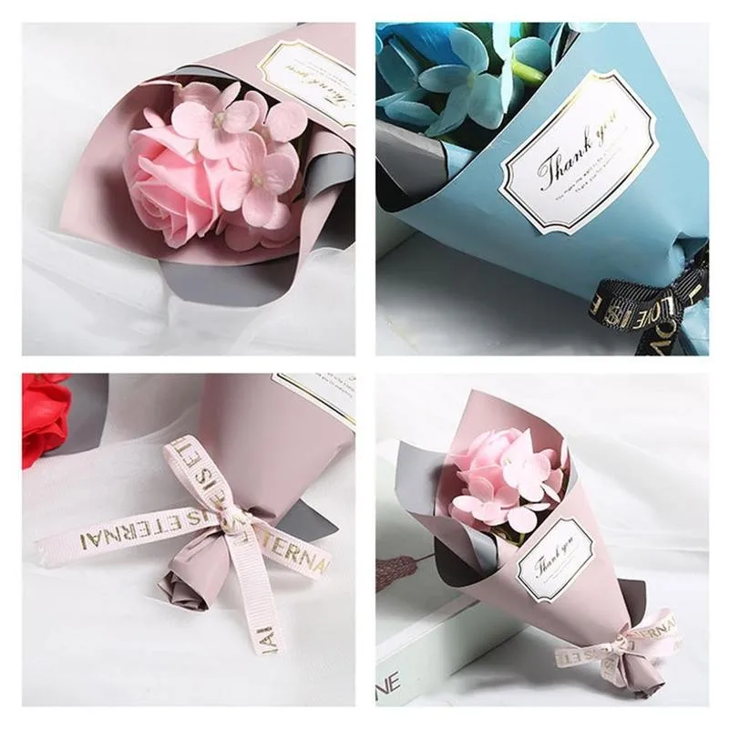 

Single Rose Holding Soap Flower Gift Rose Box Bouquet Festival Gift Day Soap Home Flower Naturally Gift Valentine's Wedding A5X8