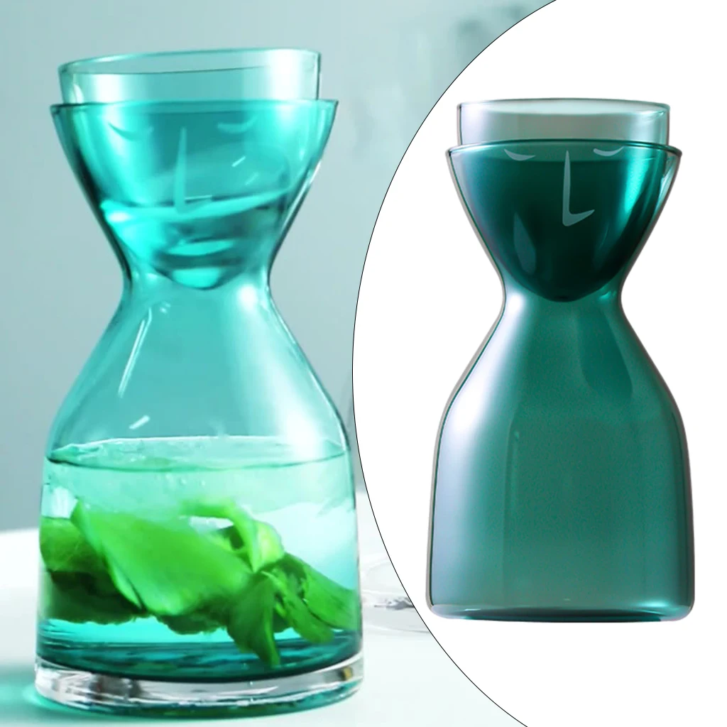 Carafe Elegant Dishwasher Hourglass Body Pitcher Borosilicate Glass for Cocktail Drinking Kitchen Drinkware Serveware | Дом и сад