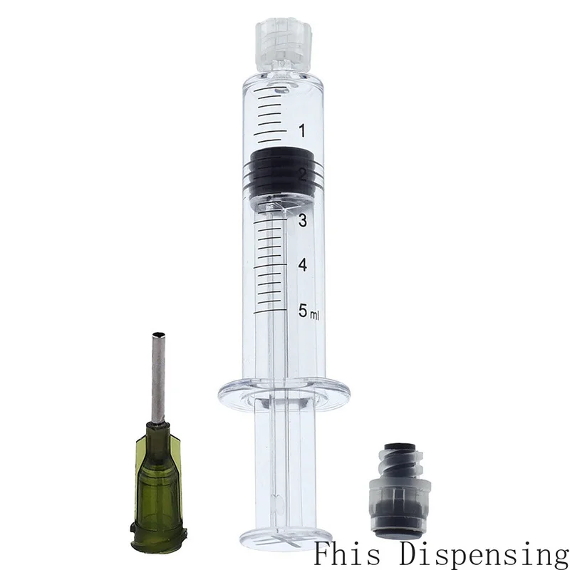 

Measurement Mark Tip for CBD Oils EJuices Liquids Chemical (Gray Piston) 5ml Luer Lock Syringe with 14G Needle Reusable