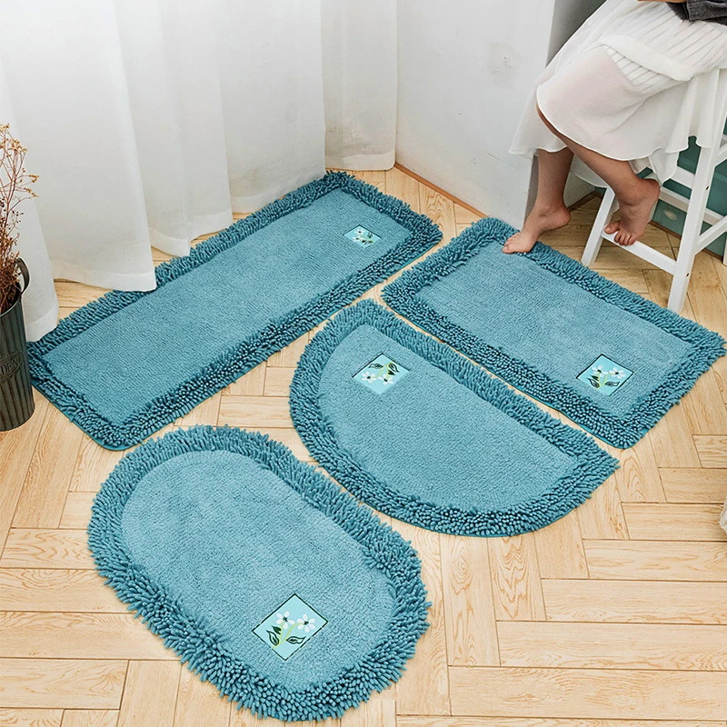 

Pastoral Style Antislip Bath Mat Living Room Floor Rug Carpet Absorbent Foot Pad for Bathroom Toilet Doormat Bedroom Mat 3 Sizes