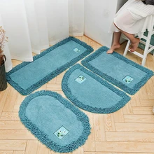 Pastoral Style Antislip Bath Mat Living Room Floor Rug Carpet Absorbent Foot Pad for Bathroom Toilet Doormat Bedroom Mat 3 Sizes