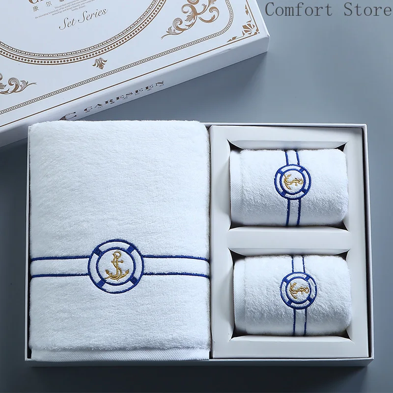 Роскошное банное полотенце для отеля набор из трех предметов Хлопковое взрослых
