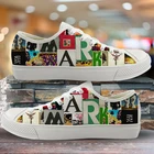 Мужские низкие кеды INSTANTARTS, холщовые кроссовки, на шнуровке, с пользовательским изображениемфото вашего именилоготипа, повседневная обувь