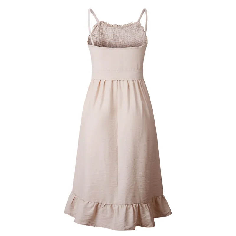 Платье женское средней длины с открытой спиной пикантный Модный повседневный