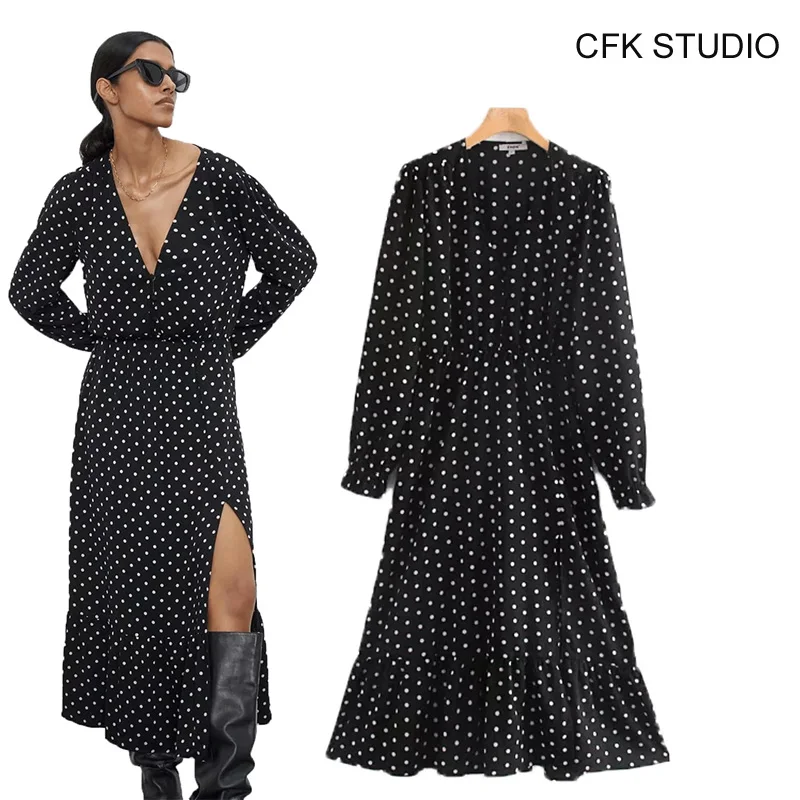 ZA женское платье mididress Осеннее Повседневное рубашка с длинным рукавом новинка 2019