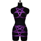 Панк жгуты в форме пентаграммы клетка для тела в готическом стиле рейв одежда Для женщин полые регулируемая звезда юбка бондаж сексуальное женское белье привязной ремень