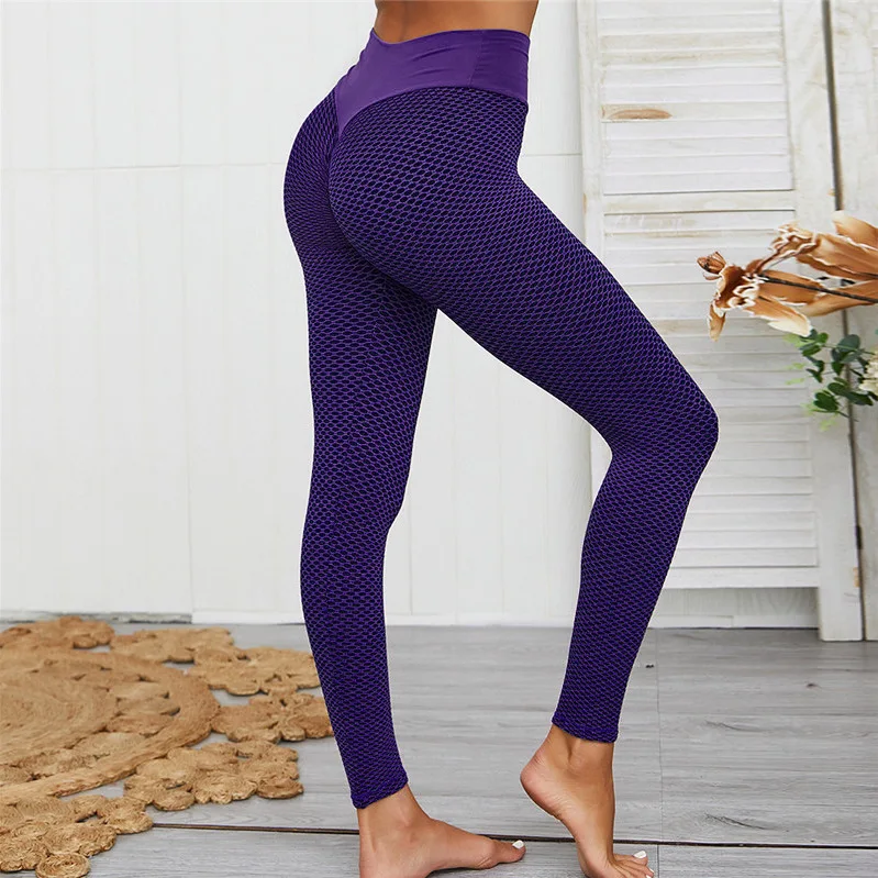 

Grid Tights Yoga Pants Women Seamless High Waist Leggings Breathable Gym Fitness Push Up Clothing Girl Yoga Pant 2021 new