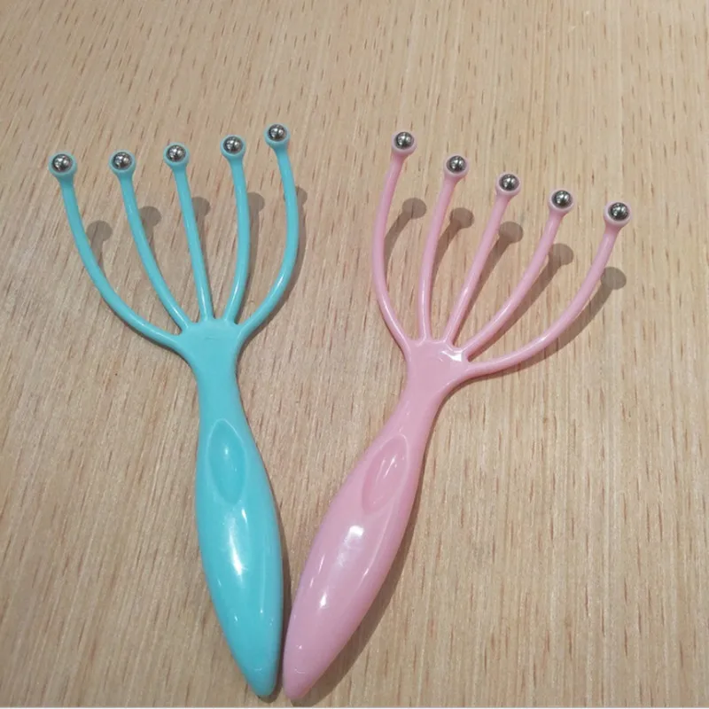 Лидер продаж массажер для головы со стальными шариками релаксации пяти пальцев