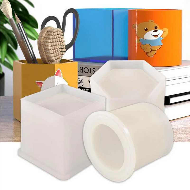 

Big DIY Planter Pot Mold, Hexagon, Cube and Cylinder Resin Mold, Coaster Silicone Molds, DIY Flower Pot Molds, Pen Holder molds
