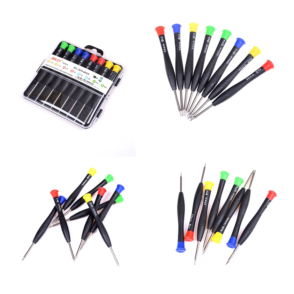 

8PCS/set Professional 8 in 1 Precision Mini Pocket Screwdriver Repair Tools Set For iPhone Clock Cell Phone PC