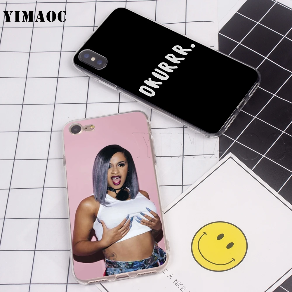 YIMAOC Cardi B Soft Silicone Case for iPhone 11 Pro XS Max XR X 8 7 6 6S Plus 5 5s se | Мобильные телефоны и аксессуары