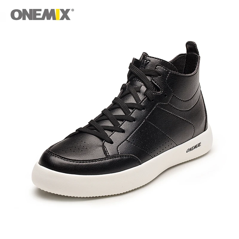 

ONEMIX 2021 Men Skateboarding Shoes Outdoor Walking Jogging Sneakers Lace Up Athletic Shoes Man Soft Micro Fiber Leather Upper