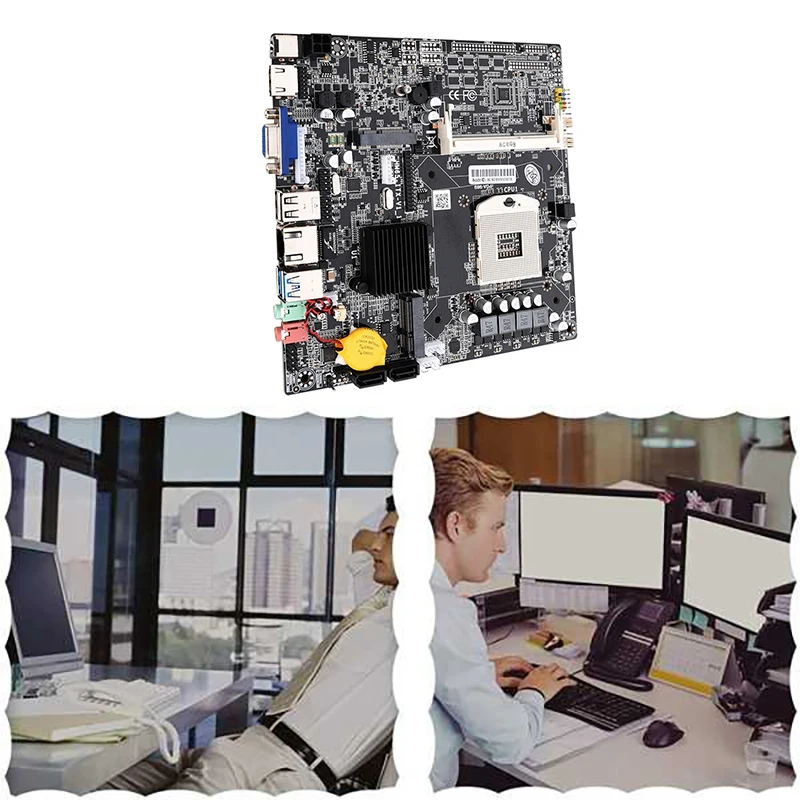 Материнская плата HM65 все-в-одном PGA988 DDR3 ОЗУ Мини POS рекламная машина материнская