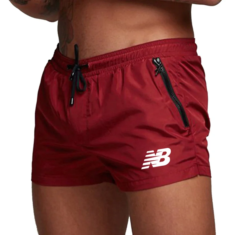

Male Summer Cool Breathable Zipper Short Sports Pants Fitness Shorts Fitness Fitness Running Sports Jogging Exercise Shorts 2021