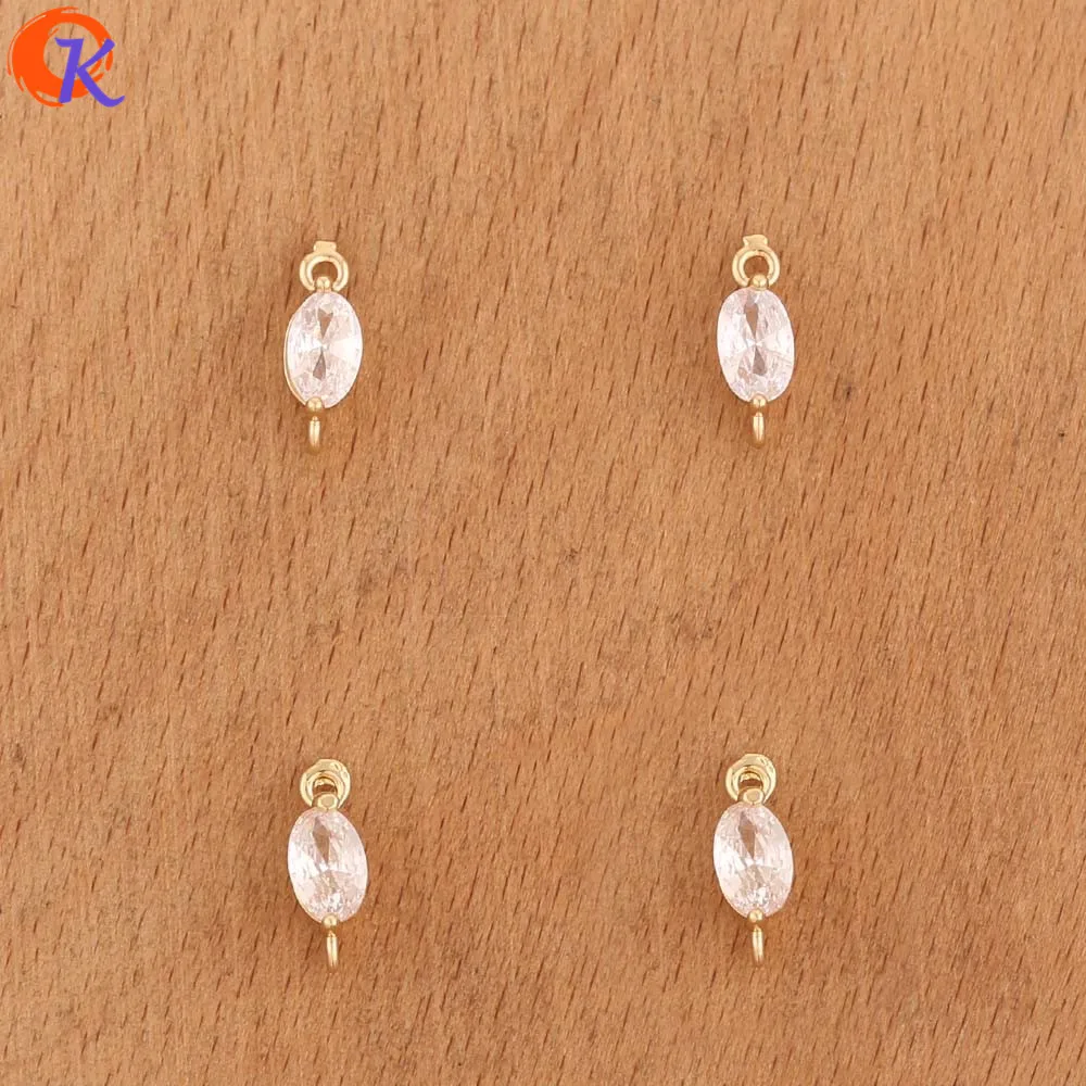 

Cordial Design 100Pcs 4*10MM Jewelry Accessories/Crystal Connectors/Oval Shape/DIY Jewelry Making/Hand Made/Earring Findings