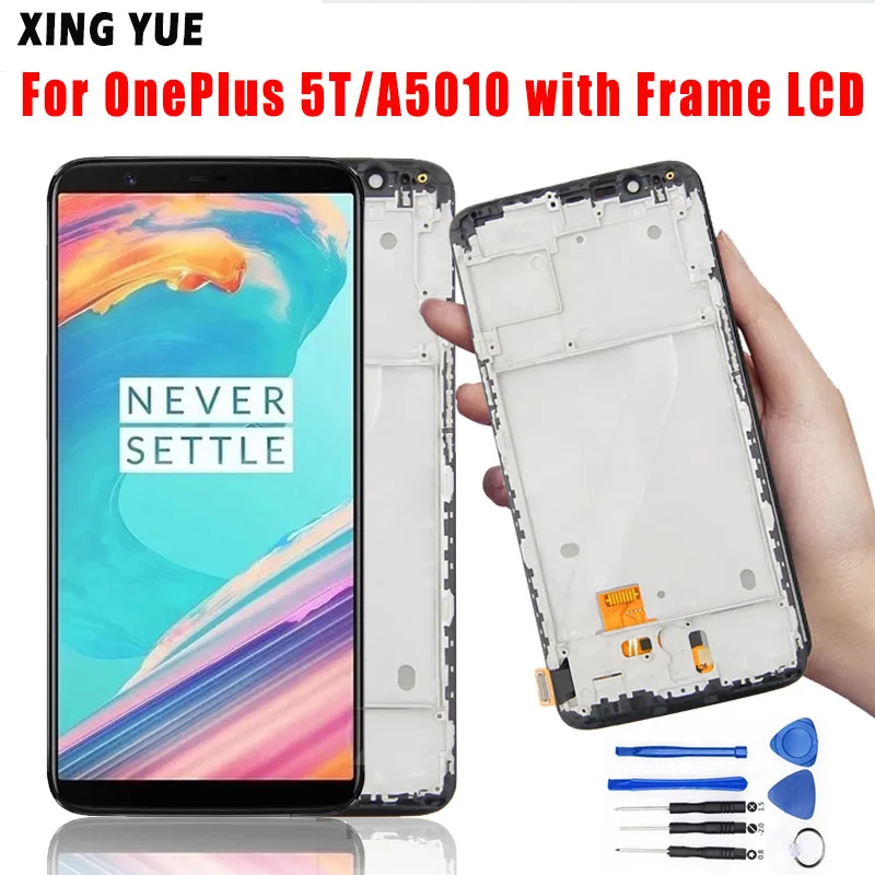 

ЖК-дисплей для Oneplus 5T A5010, сенсорный экран с дигитайзером и рамкой в сборе для Oneplus3 A5010 1 + 5T Orig