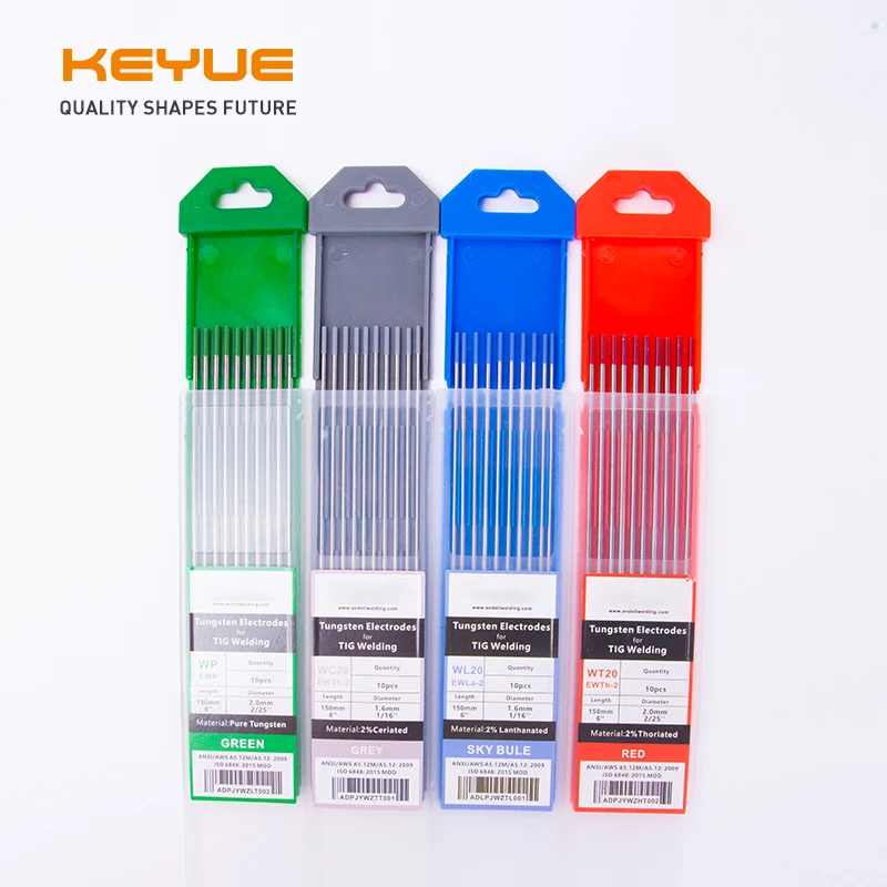 

KEYUE Tungsten Electrodes Welding Electrodes Tig Welding Rods 1.6 2.0 2.4 3.2mm WT20 WC20 WP WL20 Tig Rods