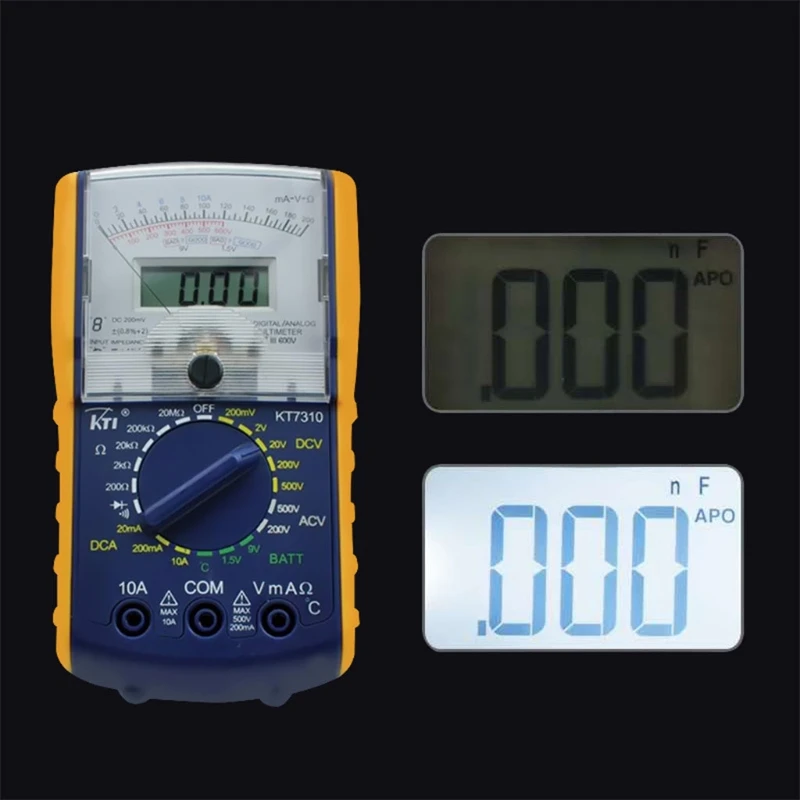 

L38C KT7310 Digital Multimeter LCD Digital Auto Range Voltage Current Tester with Resistance Capacitance NCV Test and