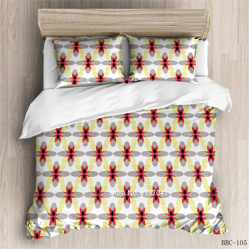 

Home Textile Modern Simple Fashion Intensive Geometric Bedding Set Adult Duvet Covered Pillow Case Double Queen King Full Size